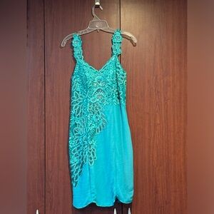 Teal Mini Dress